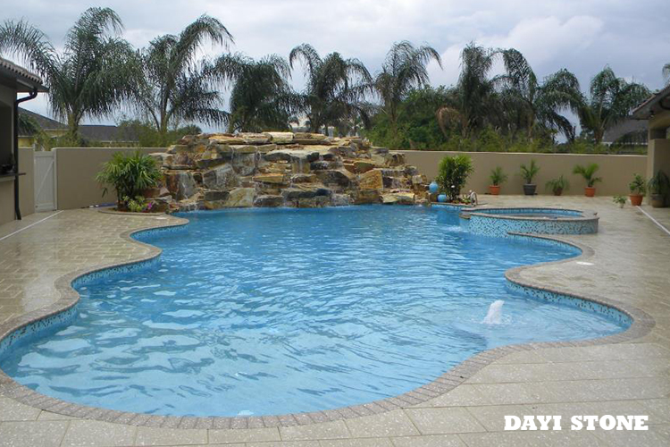 Swimming Pool  Yellow Stone Granite G682 Top flamed Brushed others sawn - Dayi Stone